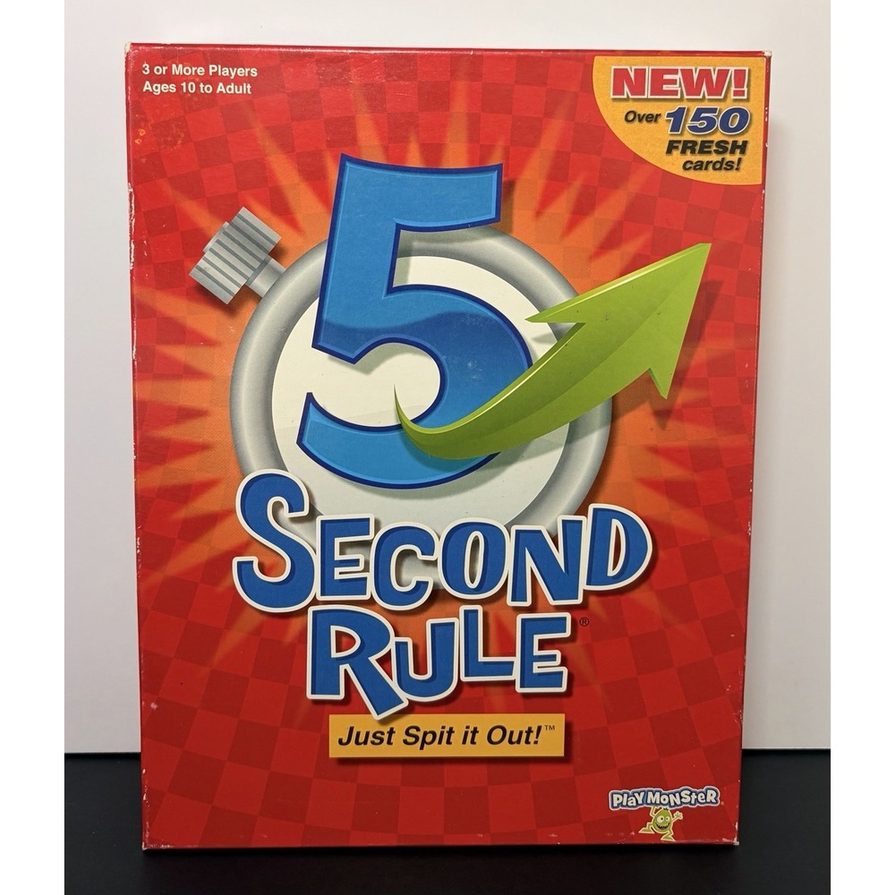 PlayMonster 5 Second Rule Board Game, Over 150 Cards, Timer, Party Game Family